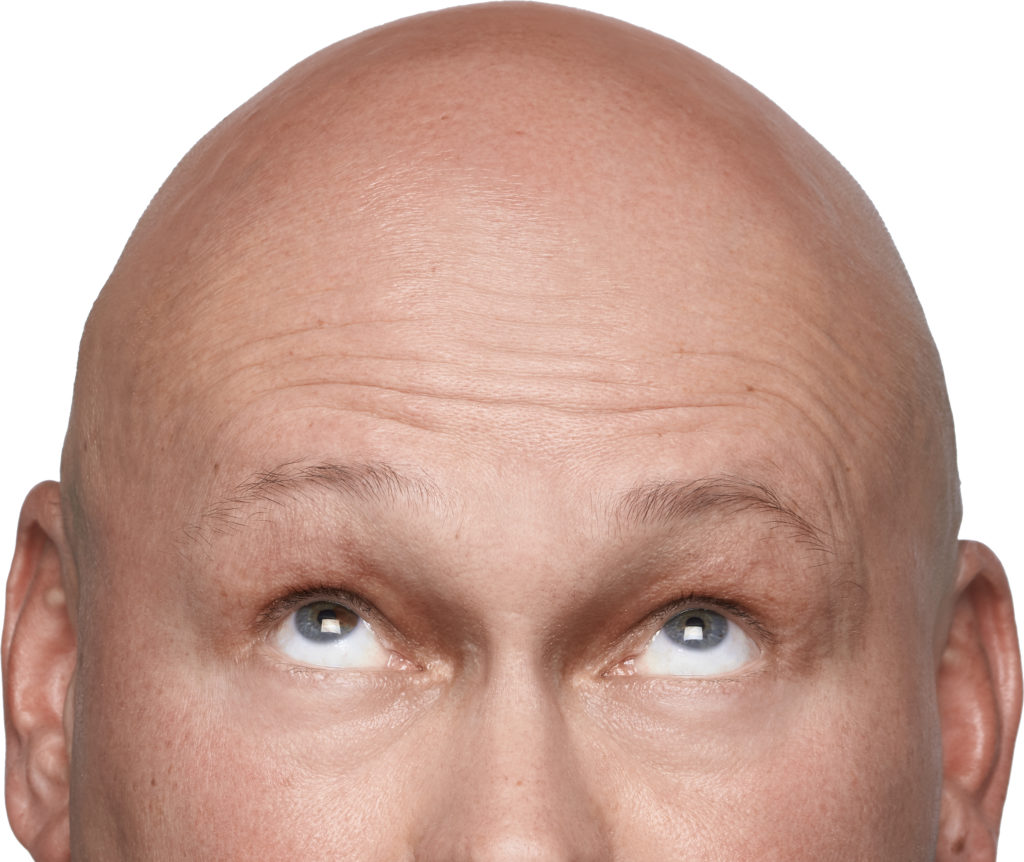 Bald Men Don't Use Hairspray. 